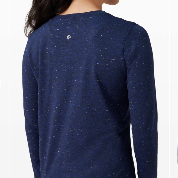 ❤️ Lululemon Swiftly Relaxed Long Sleeve Cosmic Shift Hyper Blue / Black - Picture 7 of 9